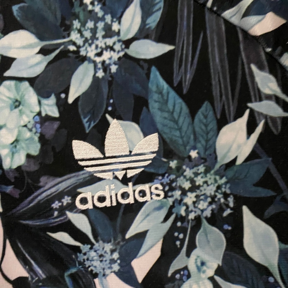 Adidas x Farm Rio Track Jacket Women Small Blue Floral Zip Up Trefoil - Picture 2 of 13